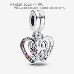 Pandora Puzzle Piece Hearts Splittable Friendship Dangle Charm